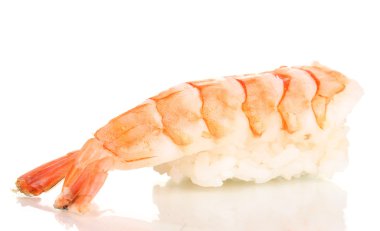 beyaz izole lezzetli sushi