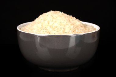 gri siyah izole kase beyaz cilalı pirinç