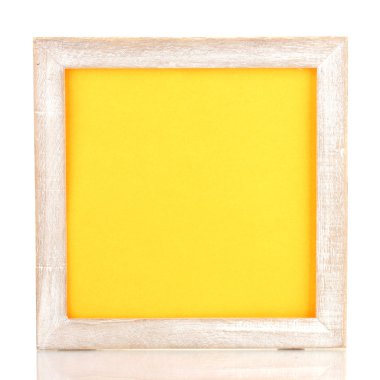 Tahta çerçeve beyaz üzerinde izole