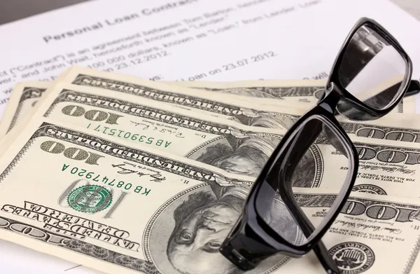 Loan contract close-up — Stock Photo, Image