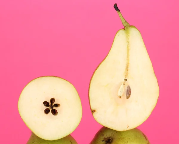 Sliced fruit on color background — Stock Photo, Image