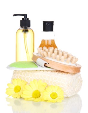 beyaz izole bir vücut bakımı için ayarla