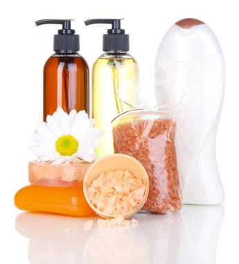 beyaz izole bir vücut bakımı için ayarla