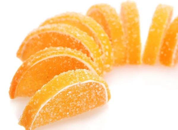 Caramelos de jalea naranja aislados en blanco —  Fotos de Stock