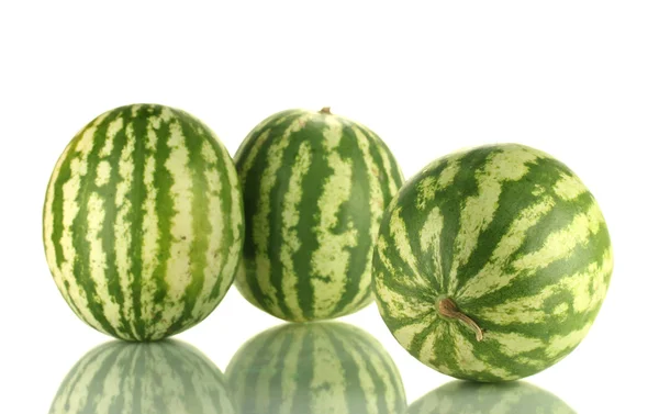 Sappige watermeloen geïsoleerd op wit — Stockfoto