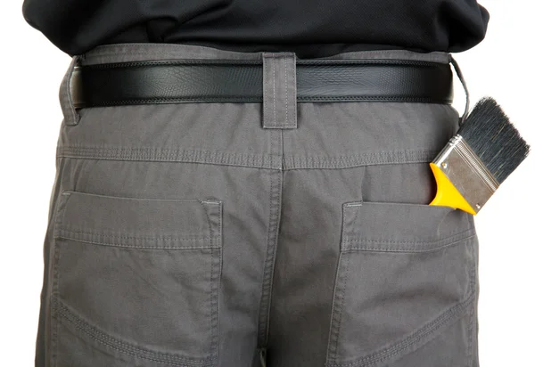 Brush in back pocket close-up — Stock Photo, Image