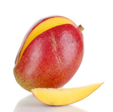 beyaz izole iştah açıcı olgun mango