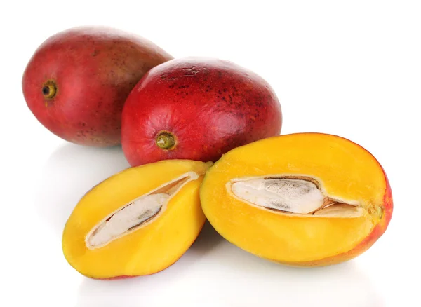 Ripe appetizing mango isolated on white — Stock Photo, Image