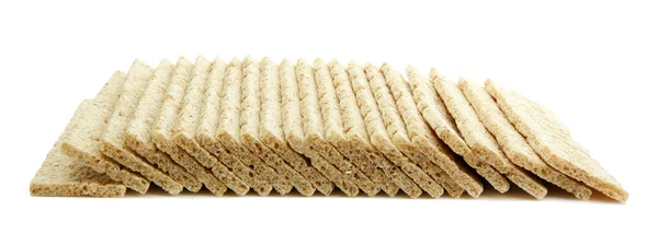 Sabroso pan crujiente, aislado en blanco — Foto de Stock