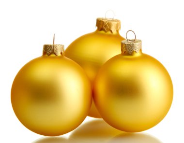 beyaz izole güzel Noel topları