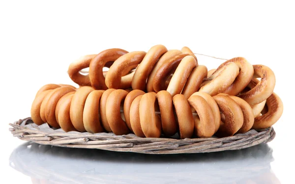 Smakelijke bagels, geïsoleerd op wit — Stockfoto