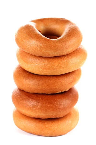 Tasty bagels, isolated on white — Stock Photo, Image