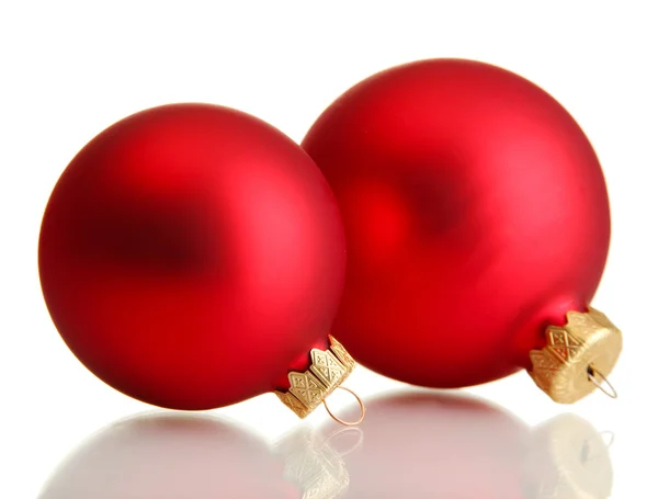 Belas bolas de Natal, isolado em branco — Fotografia de Stock