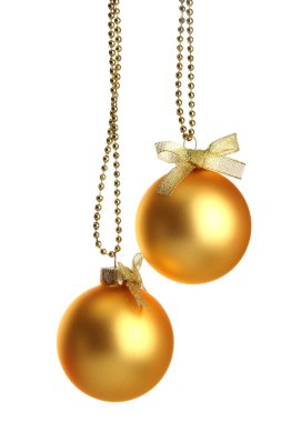 beyaz izole güzel Noel topları