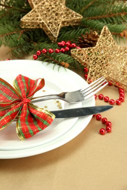 güzel Noel ayarlamak, yakın çekim