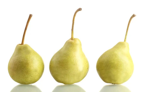 Juicy flavorful pears isolated on white — Stock Photo, Image