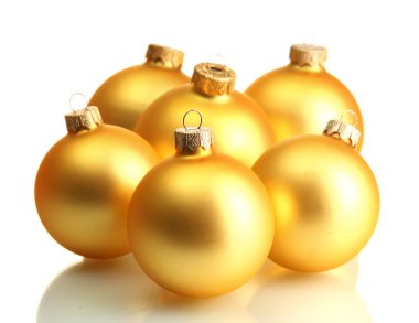beyaz izole güzel Noel topları