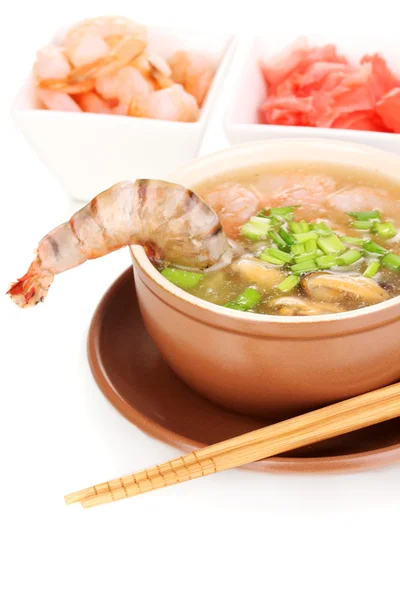 Chinese soep geïsoleerd op wit — Stockfoto