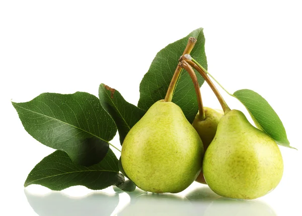 Ζουμερά flavorful αχλάδια που απομονώνονται σε λευκό — Φωτογραφία Αρχείου