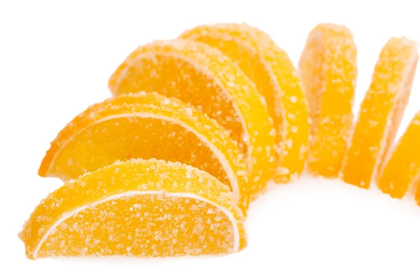 Caramelos de jalea naranja aislados en blanco —  Fotos de Stock