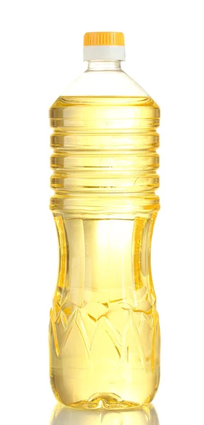 Butelka oleju, na białym tle — Zdjęcie stockowe