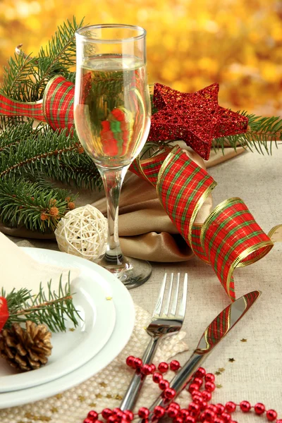 Beautiful christmas setting, close up — Stock Photo, Image