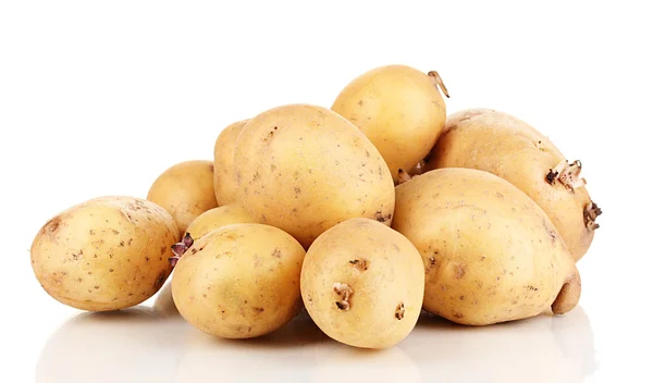 Batatas maduras isoladas em branco — Fotografia de Stock