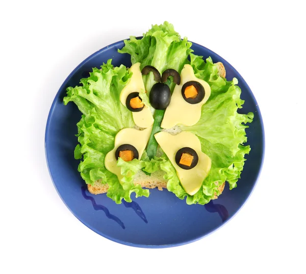 Gıda üzerine beyaz izole çocuklar için eğlenceli — Stok fotoğraf