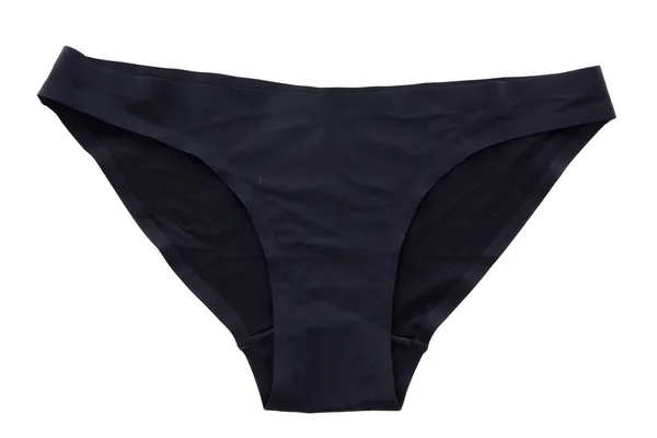 Elegant black panties isolated on white — Stock Photo, Image
