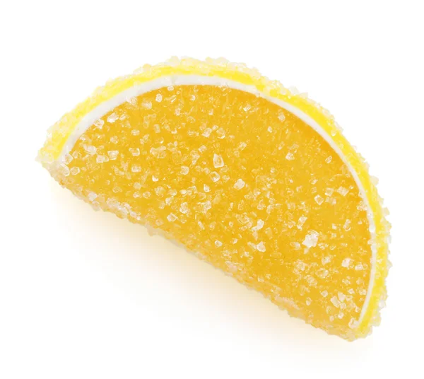 Caramelo de jalea naranja aislado en blanco — Foto de Stock