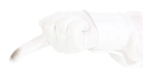 Auditor rukou kontrolu čistoty izolovaných na bílém — Stock fotografie