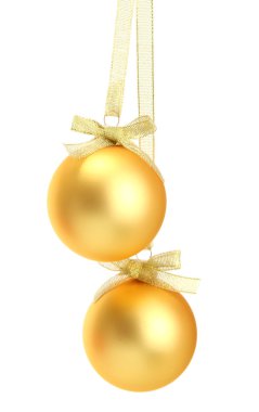 beyaz izole güzel Noel topları