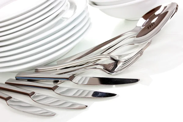 Forks, knifes and spoons close-up — Stock Photo, Image