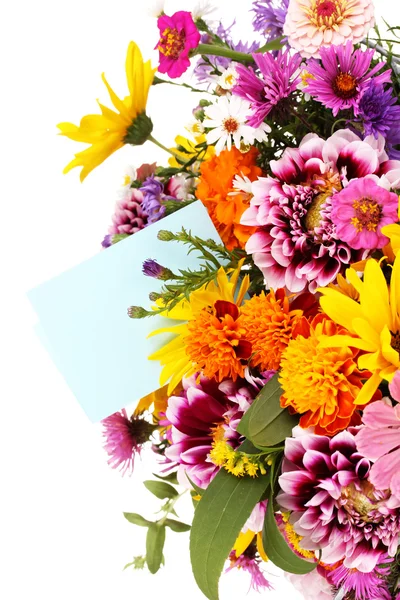 Schöner Strauß heller Blumen aus nächster Nähe — Stockfoto