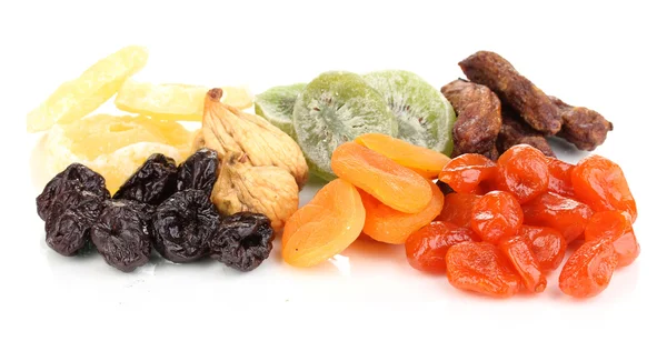 Dried fruits isolated on white — Stock Photo, Image