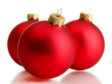 beyaz izole güzel Noel topları