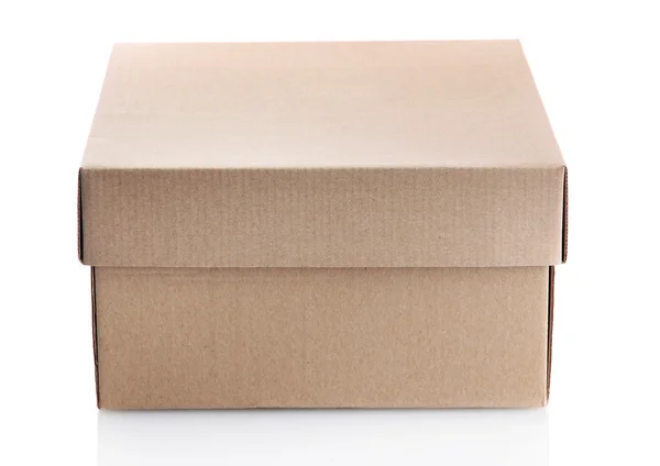 Caja de papel, aislada en blanco — Foto de Stock