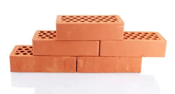 Bricks, isolated on white — Stock Photo, Image