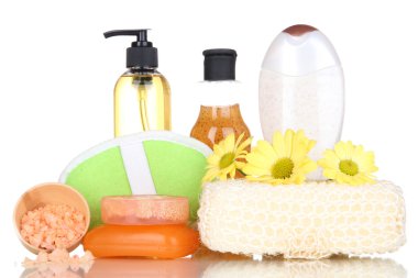 beyaz izole bir vücut bakımı için ayarla