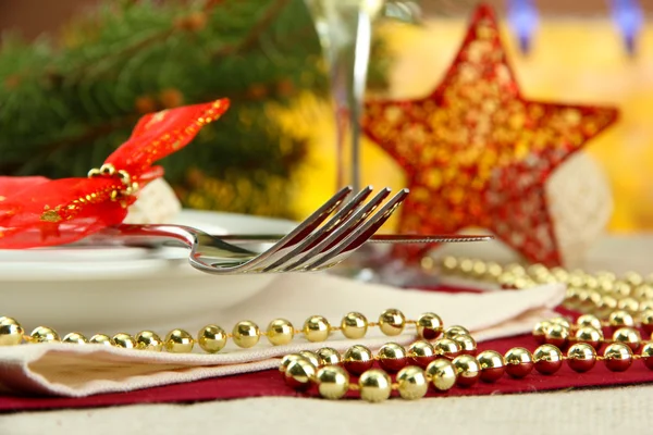 Beautiful christmas setting, close up — Stock Photo, Image