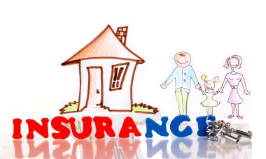 concept of home insurance isolated on white