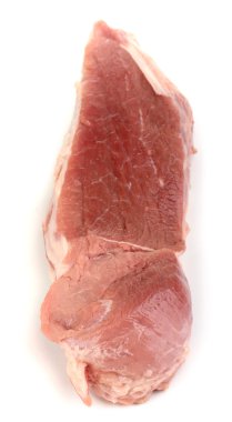 büyük bir domuz üzerinde beyaz izole parçası