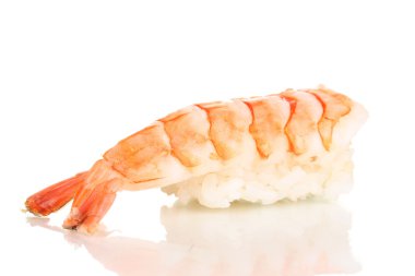 beyaz izole lezzetli sushi