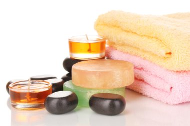 beyaz izole güzel spa ayarı