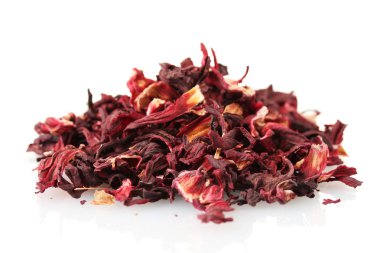 aromatik hibiscus çay, beyaz izole