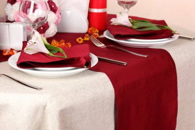 Restoran zarif Tablo ayarı