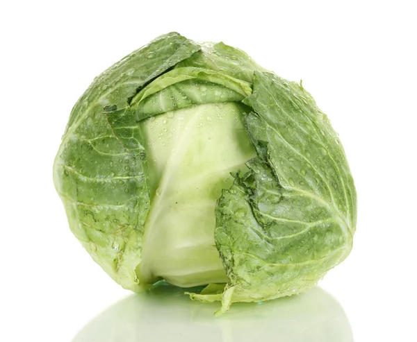 Fresh cabbage isolated on white — Stock Photo, Image