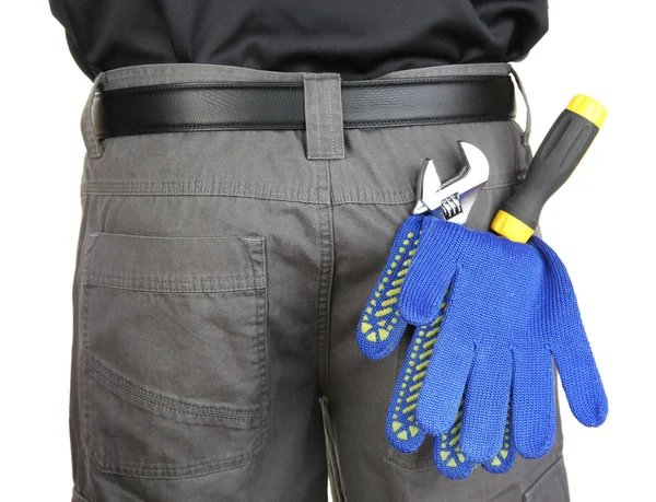 Guantes e instrumentos en el bolsillo trasero — Foto de Stock