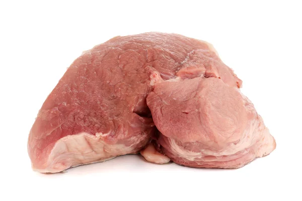 白で隔離される豚肉の大部分 — ストック写真