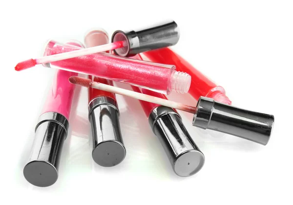 Beautiful lip glosses, isolated on white — Stock Photo, Image